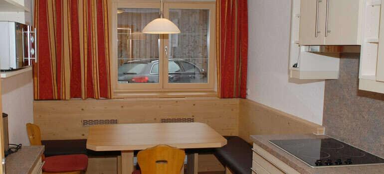 Essbereich im Appartement Anton im Hotel Bacherhof