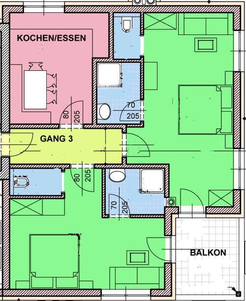 Grundriss von Appartement Jakob